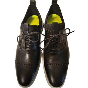 ECCO ST.1 Hybrid Lite Mens Black Leather Cap Toe Oxford Shoes 43 US Sz 9